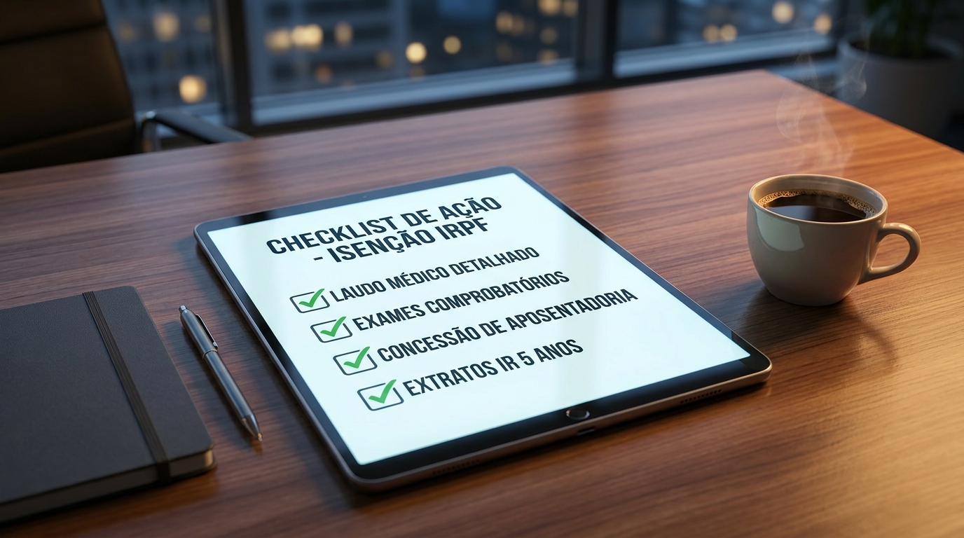 Especialista financeiro apontando para o monitor demonstrando o valor de restituição total de imposto de renda no valor de 480 mil reais.